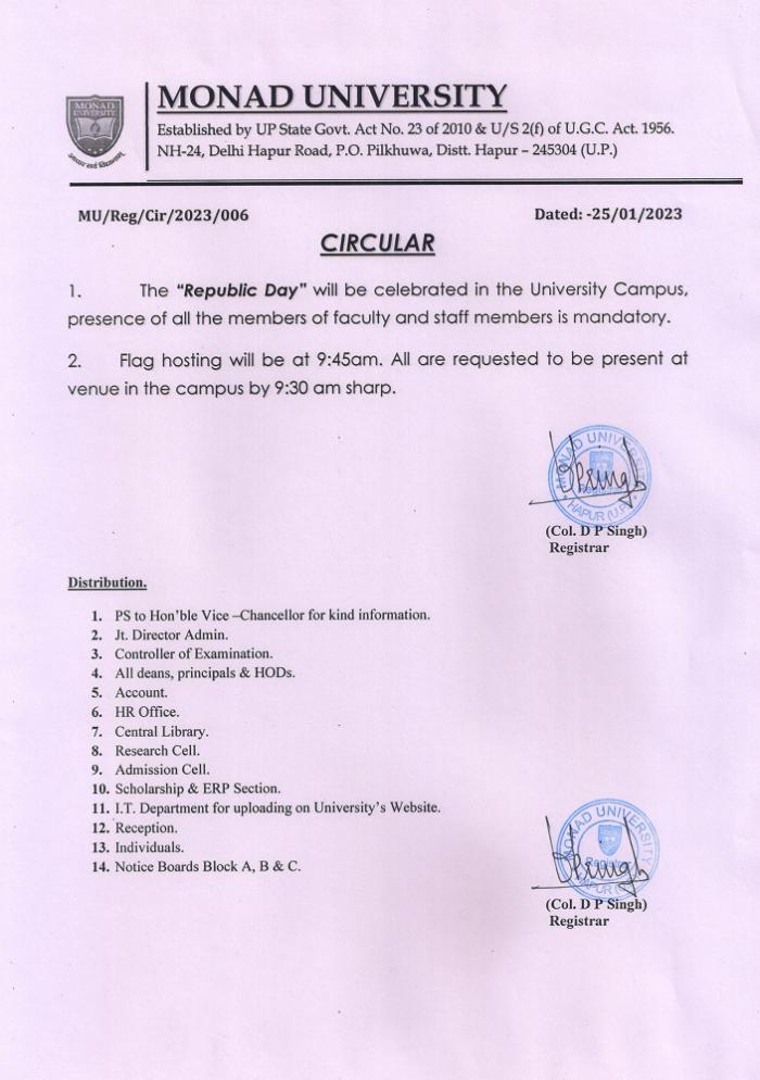 The Republic Day_Circular Jan 2023